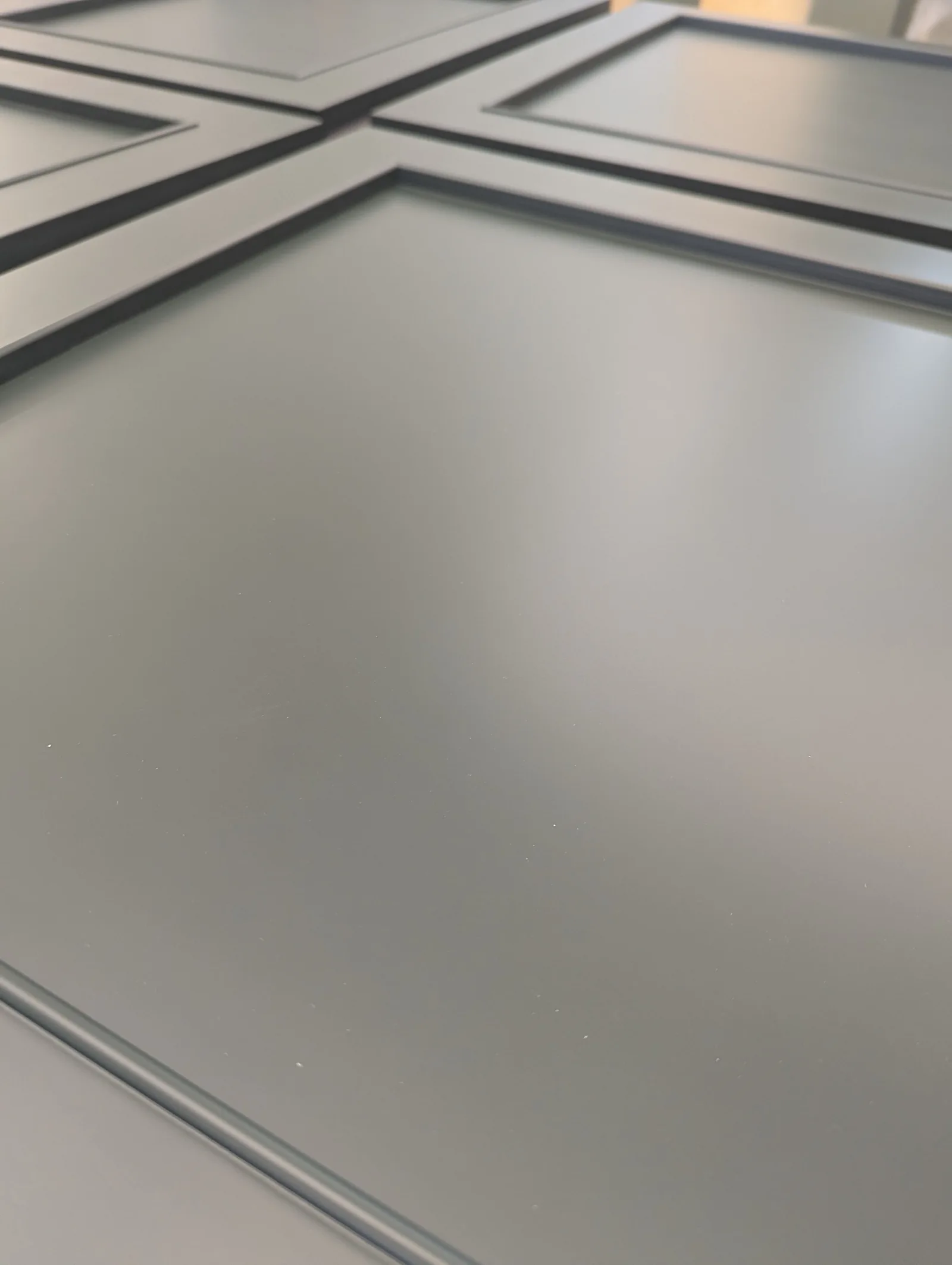 A 10-degree pigmented finish sprayed on maple doors, smooth with no grain telegraph