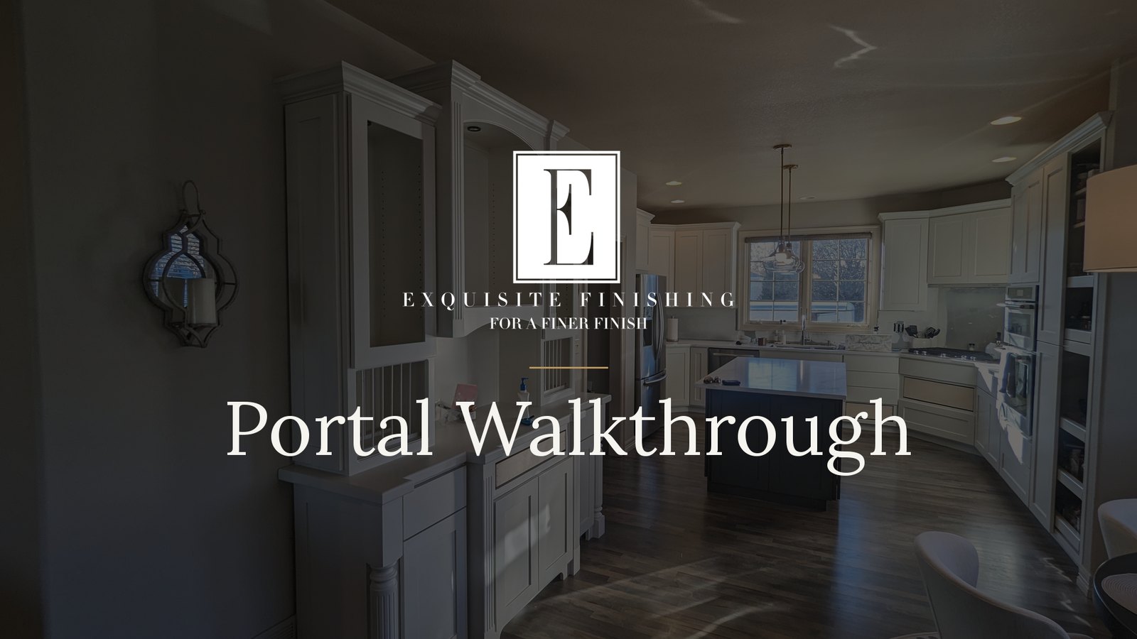 Exquisite Finishing contractor ordering portal walkthrough title screen